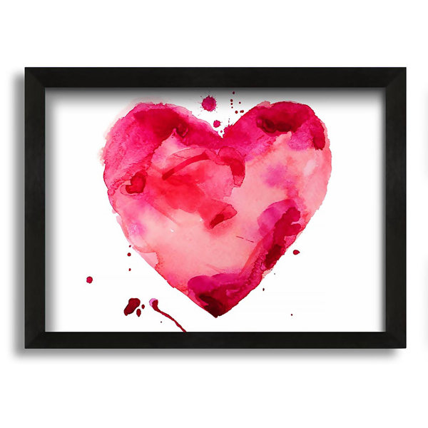 Metro Lane Heart Of Hearts Picture Frame Graphic Art on Canvas Wayfair.co.uk